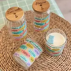 Ice coffee glass +Candle Set 