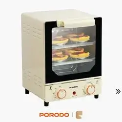Porodo Lifestyle 15L Vertical Mini Oven with Tempered Glass Door & 750W Power