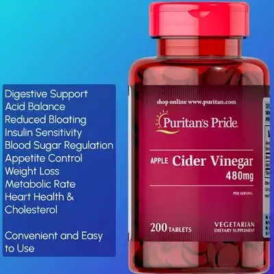 Apple Cider Vinegar, ACV, 480 mg, 200 Tablets acv