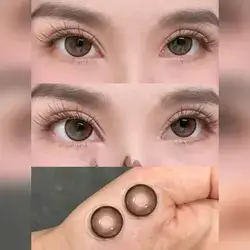 1 Pair Brown Gradient Soft Disposable Colored Contact Lenses