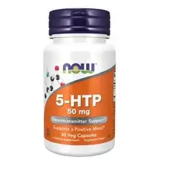 Now 5-HTP 50mg for Neurotransmitter Support 30 Vegan Capsules
