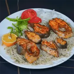 Grilled Salmon on Charcoal