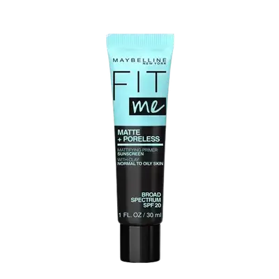 FIT Me Matte + Poreless Mattifying Primer Sunscreen SPF 20 With Clay Normal To Oily Skin 30ml _ MAYBELLINE NEW YORK
