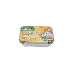 Hfp Aluminium Container With Lid 26 Cm 10 Pcs