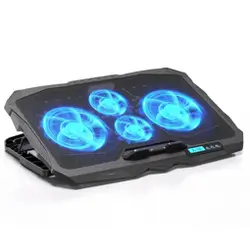 S18 Adjustable Laptop Stand 4 Silent Fans ABS Control Fan Speed ​​Notebook Cooling Pad Holder for Laptop