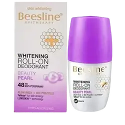 Natural Whitening Roll-On Deo Beauty Pearl 48HR Antiperspirant 50ml _ Beesline