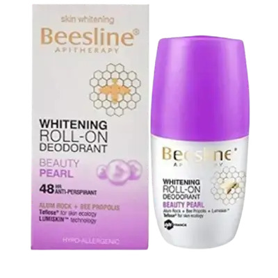 Natural Whitening Roll-On Deo Beauty Pearl 48HR Antiperspirant 50ml _ Beesline
