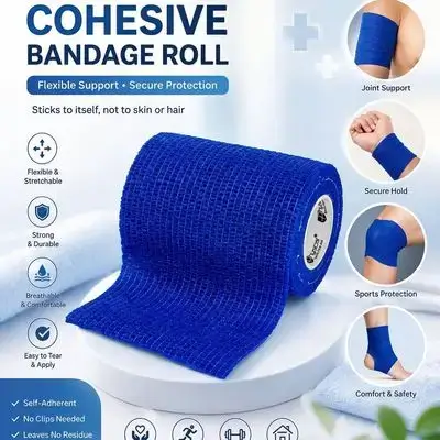 Self-Adhesive Cohesive Bandage Roll (1 Roll)