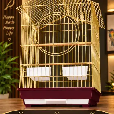 Elegant & Durable Gold Bird Cage