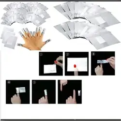 100pcs Nail Polish Remover Foil Wraps With Absorbent Pad