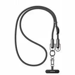 MCDODO NECK PHONE LANYARD CROSSBODY INSERT BLACK IPHONE CABLE