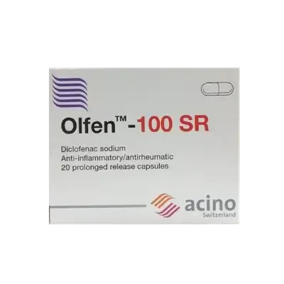 Olfen-100 SR (Diclofenac Sodium 100mg) 20 Capsules _ acino