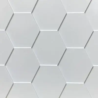 3D Wall Panels Matt White D159
