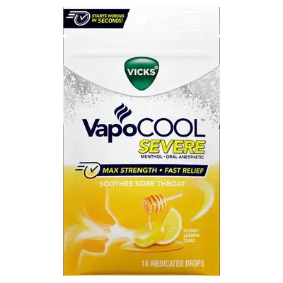 Vicks VapoCool Honey Lemon 45 Medicated Drops