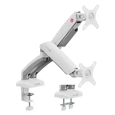 GAMEON GO-5450 Mechanical Spring Dual Monitor Arm — White