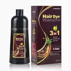 Permanent Dark Coffee Color Hair Shampoo Natural Fast Hair Dye 500 ml