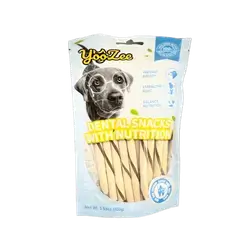 YooZee Dental Snacks With Nutrition Milk And Chicken Flavor Dual Soft Stick 100g