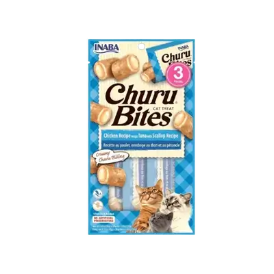 Inaba Churu Bites - Chicken Wraps Tuna with Scallop 3 Packs