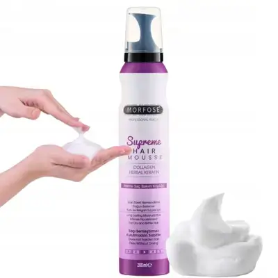MORFOSE SUPREME PIANKA DO WŁOSÓW HAIR MOUSSE COLLAGEN HERBAL KERATIN 200 ML