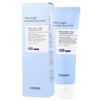 Cosrx Ultra Light Invisible Sunscreen SPF50 PA++++, 50 ml//واقي الشمس الشفاف عامل حماية 50 من كوسركس - 50 مل