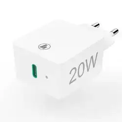 20W USB-C charger with PD/QC3.0 fast charging technology, 220V - Hama 210535