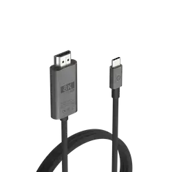 Type-C to HDMI 2.1 Cable - 8K@60Hz Ultra Clarity Adapter, 4K@240Hz, Aluminum ALLOY Cord 2M - Black 8Kx4K 7680X4320