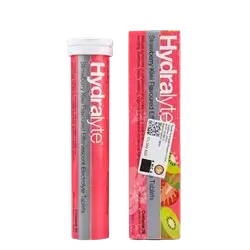 Strawberry Kiwi Flavoured Effervescent Electrolyte Tablets 20Tab _ Hydralyte