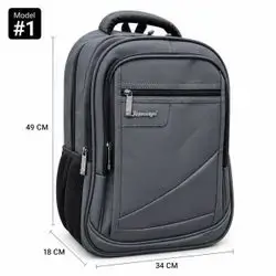 Flamingo Leather Backpack – Model #1, 4 Zippers
