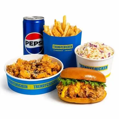 Chicken Burger + Macy's Bites + Fries + Pepsi + Coleslaw