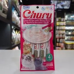 Inaba Churu Cream ( Tuna Recipe With Shrimp Flavor ) 4 Tubes