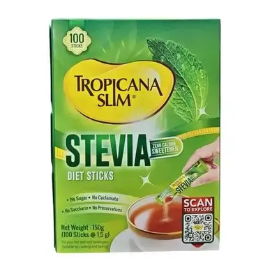Tropicana Slim Low Calories Stevia 100 Sachets
