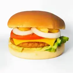 Chicken Burger With Fries And Cheese