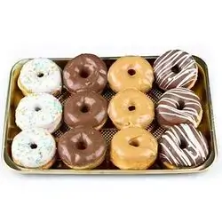 Donut Box 12 Pieces Of coffee, Caramel And Milk Mixture