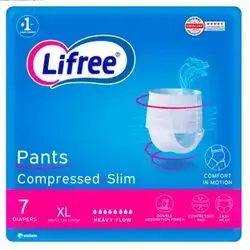 Lifree Pants Compressed Slim XL 7 Diaper