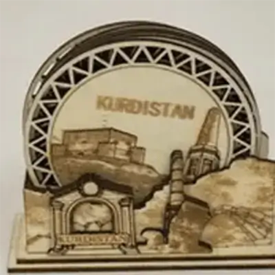Halabja & Bigbin Erbil Wooden Coasters