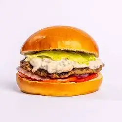Burger with Mushroom Sauce