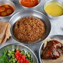 Rice With Pomegranate Molasses And Chicken With Pomegranate Molasses