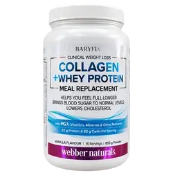 Collagen + Whey Protein Meal Replacement Vanilla Flavour 855g _ Webber naturals