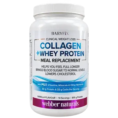 Collagen + Whey Protein Meal Replacement Vanilla Flavour 855g _ Webber naturals