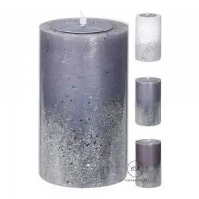 Koopman Candle Pillar Wıth Glitter Wax