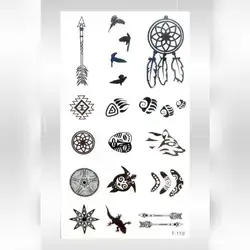 waterproof party turtle dream catcher lizard arrow temporary tattoo