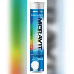 MERAVIT  Calcium +Vit c 20 Effervescent tablets