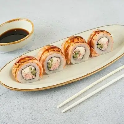 Salmon Unagi Roll  4pcs