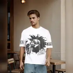 Manfinity EMRG Men's Double-Sided Oversized Graphic T-Shirt