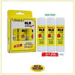 GLUE STIC,2+1 ,FLAMINGO,3X36GM
