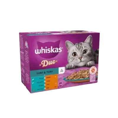 Whiskas – Duo Surf & Turf in Jelly 12Pcs*85g