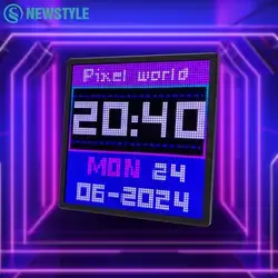 REYLAX Smart Pixel Art Display: 64x64 RGB LED Digital Clock & Animation Frame