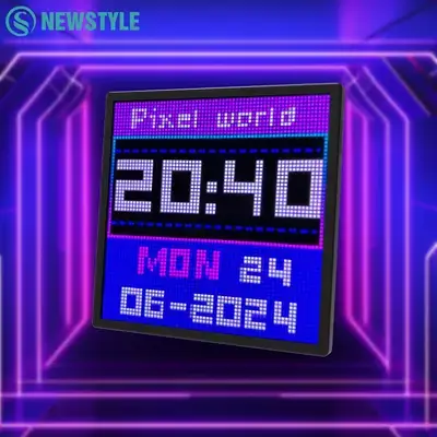 REYLAX Smart Pixel Art Display: 64x64 RGB LED Digital Clock & Animation Frame