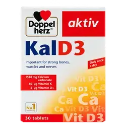 KalD3 Important for Strong Bones Muscles and Nerves 30 Tablets _ Doppel herz