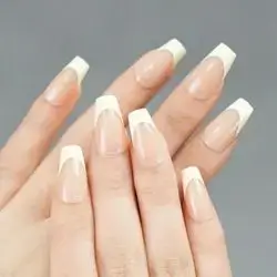 24pcs Short French Bare Brown Nail Tips